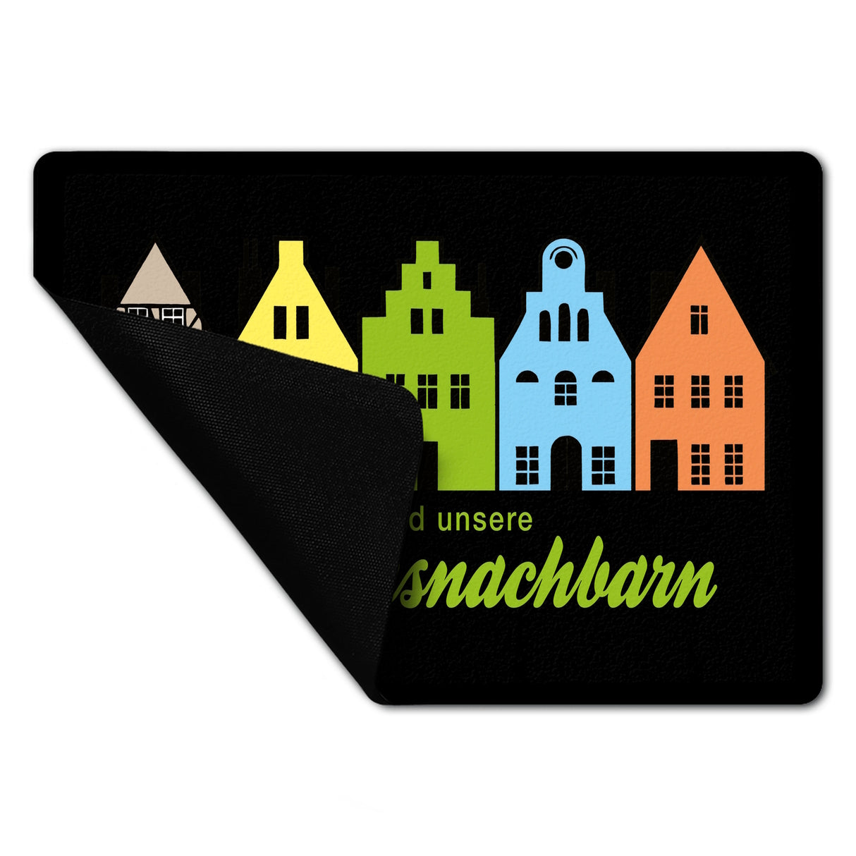 Nachbarschaft Fußmatte in 35x50 cm ohne Rand mit Spruch Ihr seid unsere Lieblingsnachbarn