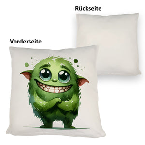grünes Monster Kissen