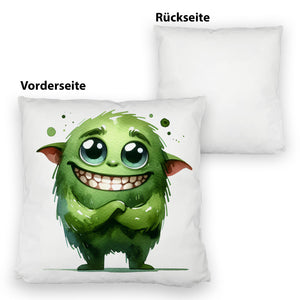 grünes Monster Kissen
