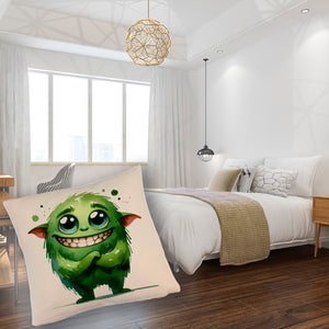 grünes Monster Kissen