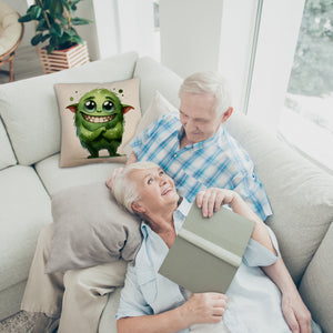 grünes Monster Kissen
