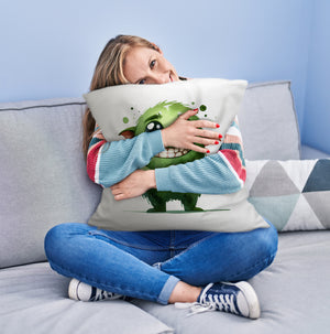 grünes Monster Kissen