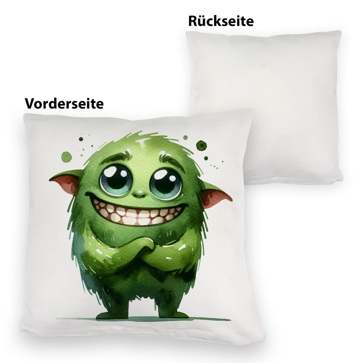 grünes Monster Kissen