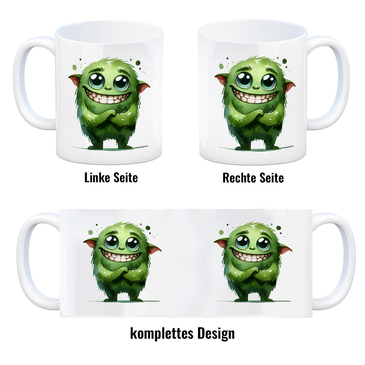 grünes Monster Kaffeebecher