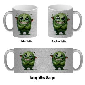 grünes Monster Kaffeebecher