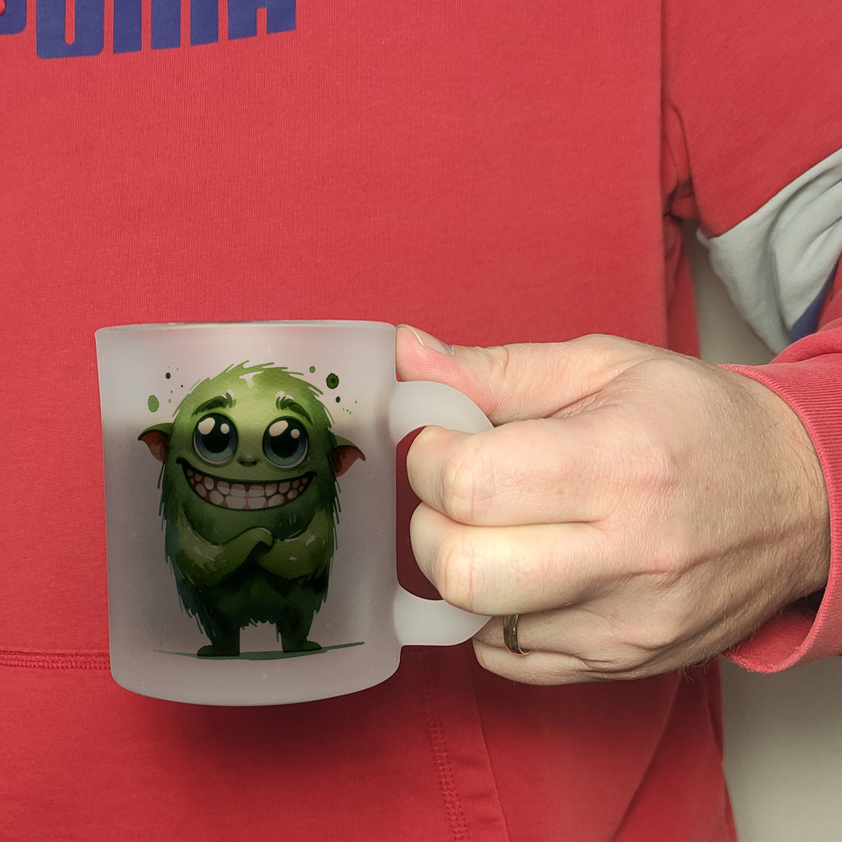 grünes Monster Kaffeebecher