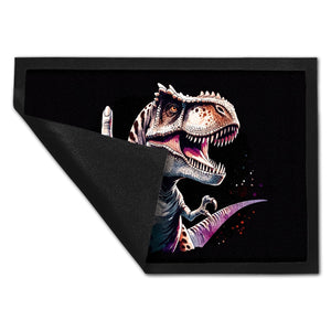 Dino Mittelfinger Fußmatte in 35x50 cm
