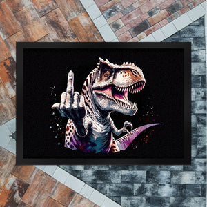 Dino Mittelfinger Fußmatte in 35x50 cm