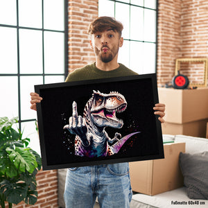 Dino Mittelfinger Fußmatte in 35x50 cm