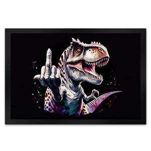 Dino Mittelfinger Fußmatte in 35x50 cm
