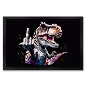 Dino Mittelfinger Fußmatte in 35x50 cm