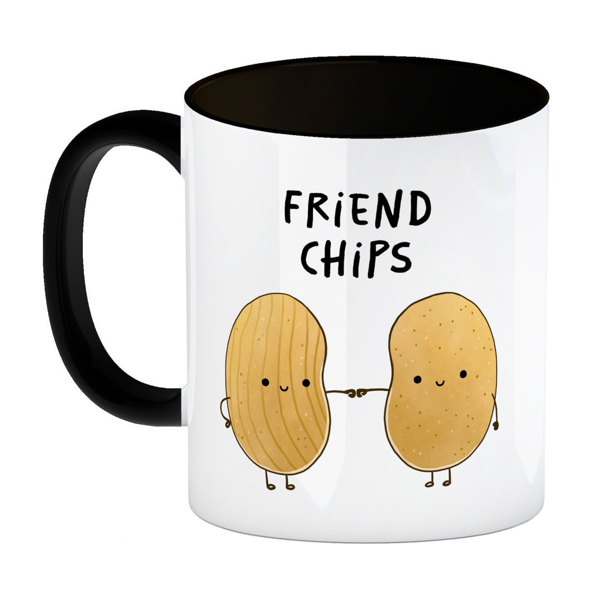 Chips Freundschaft Kaffeebecher mit Spruch Friendchips