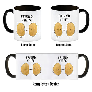 Chips Freundschaft Kaffeebecher mit Spruch Friendchips