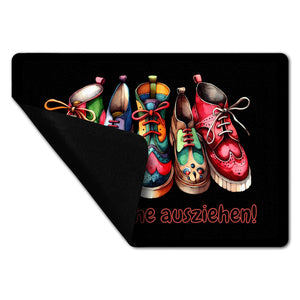 Schuhe ausziehen Fußmatte in 35x50 cm ohne Rand mit Spruch Bitte Schuhe ausziehen