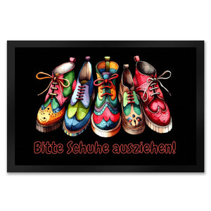 Schuhe ausziehen Fußmatte in 35x50 cm mit Spruch Bitte Schuhe ausziehen