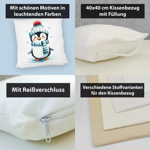 lustiger Pinguin Kissen