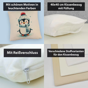 lustiger Pinguin Kissen