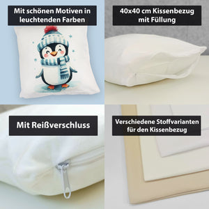 lustiger Pinguin Kissen