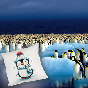 lustiger Pinguin Kissen