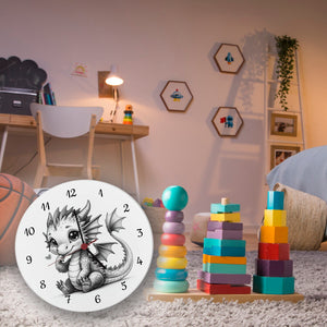 niedlicher Babydrache Wanduhr