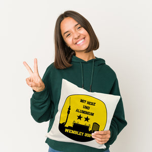 Dortmund Finale Wembley 2024 Kissen mit Spruch Mit Herz und Aluminium