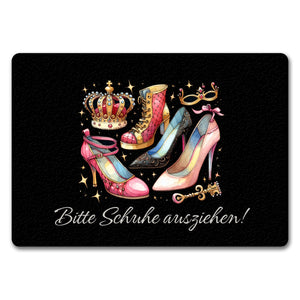 Schuhe ausziehen Fußmatte in 35x50 cm ohne Rand mit Spruch Bitte Schuhe ausziehen