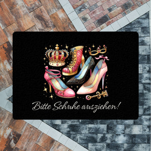 Schuhe ausziehen Fußmatte in 35x50 cm ohne Rand mit Spruch Bitte Schuhe ausziehen