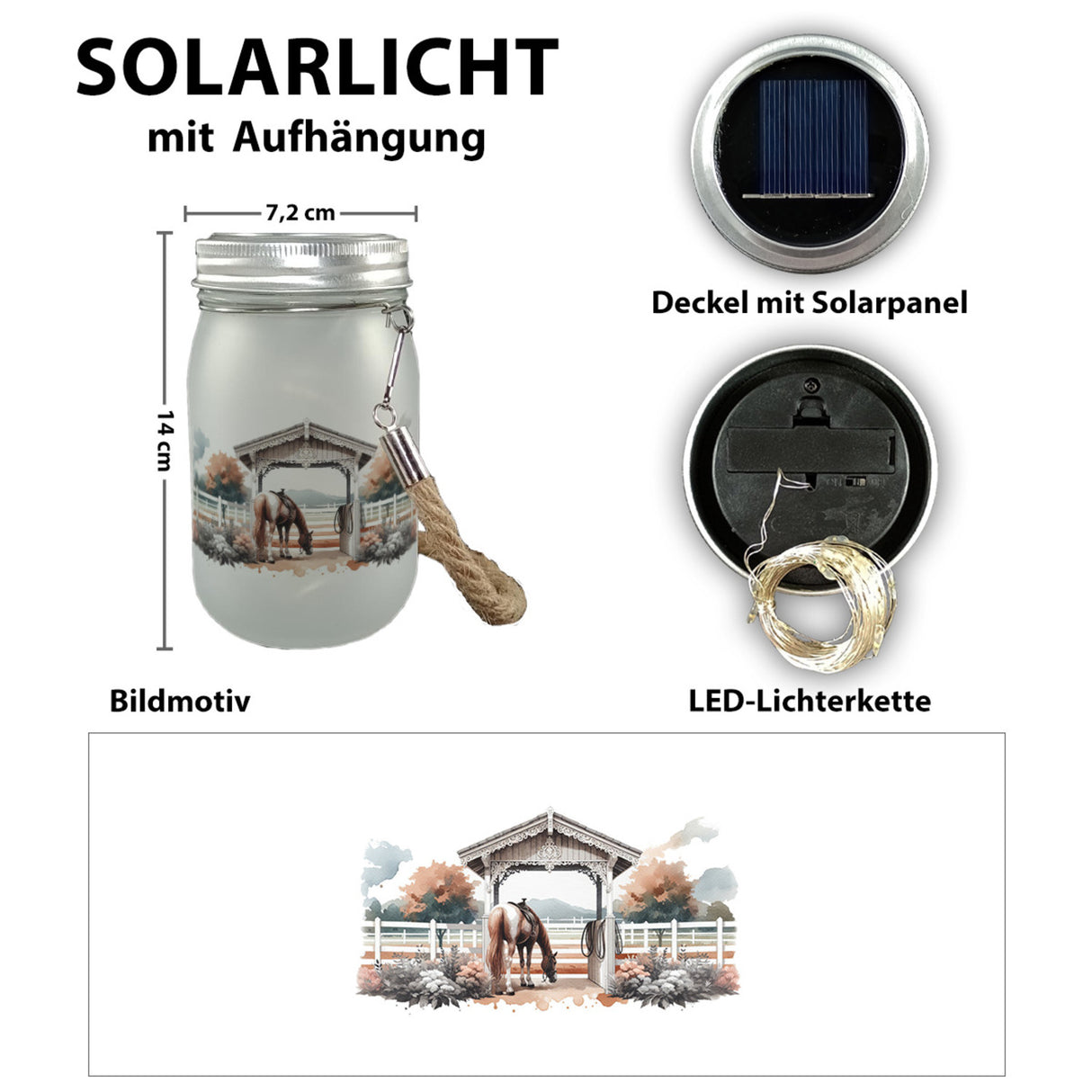 Geschecktes Westernpferd Solarlicht