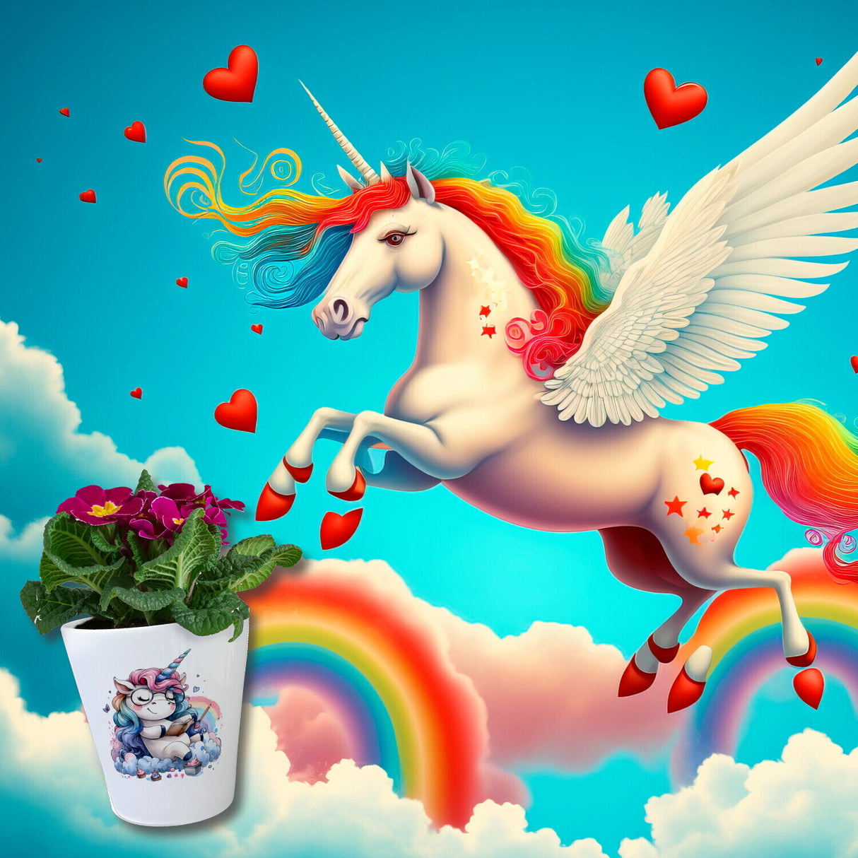 Träumendes Einhorn Blumentopf