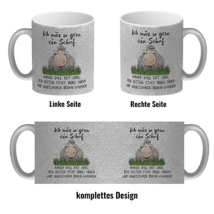 Schaf Kaffeebecher mit Spruch Ich wär so gern ein Schaf
