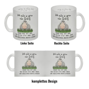 Schaf Kaffeebecher mit Spruch Ich wär so gern ein Schaf