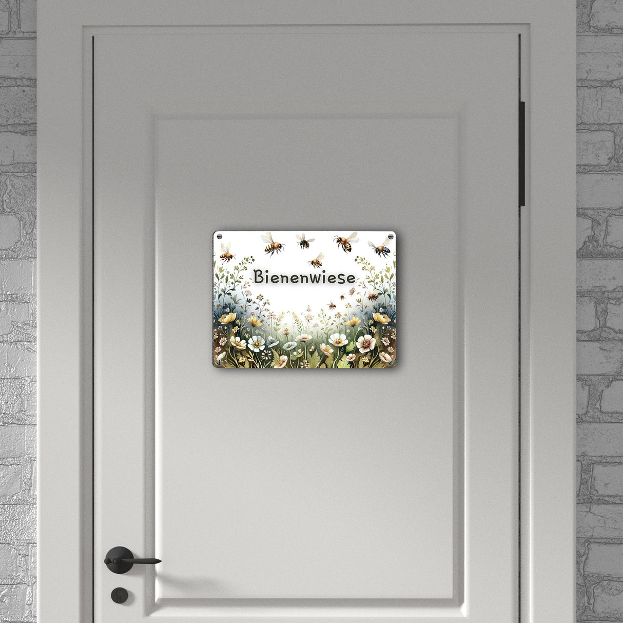 Bienenwiese Metallschild in 15x20 cm