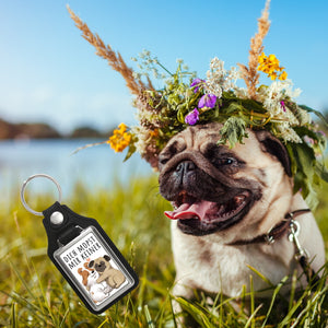 Mops Schlüsselanhänger mit Spruch Dich mopst mir keiner
