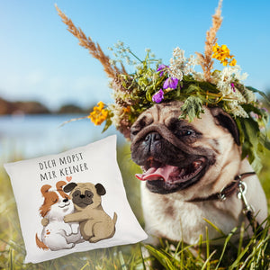 Mops Kissen mit Spruch Dich mopst mir keiner