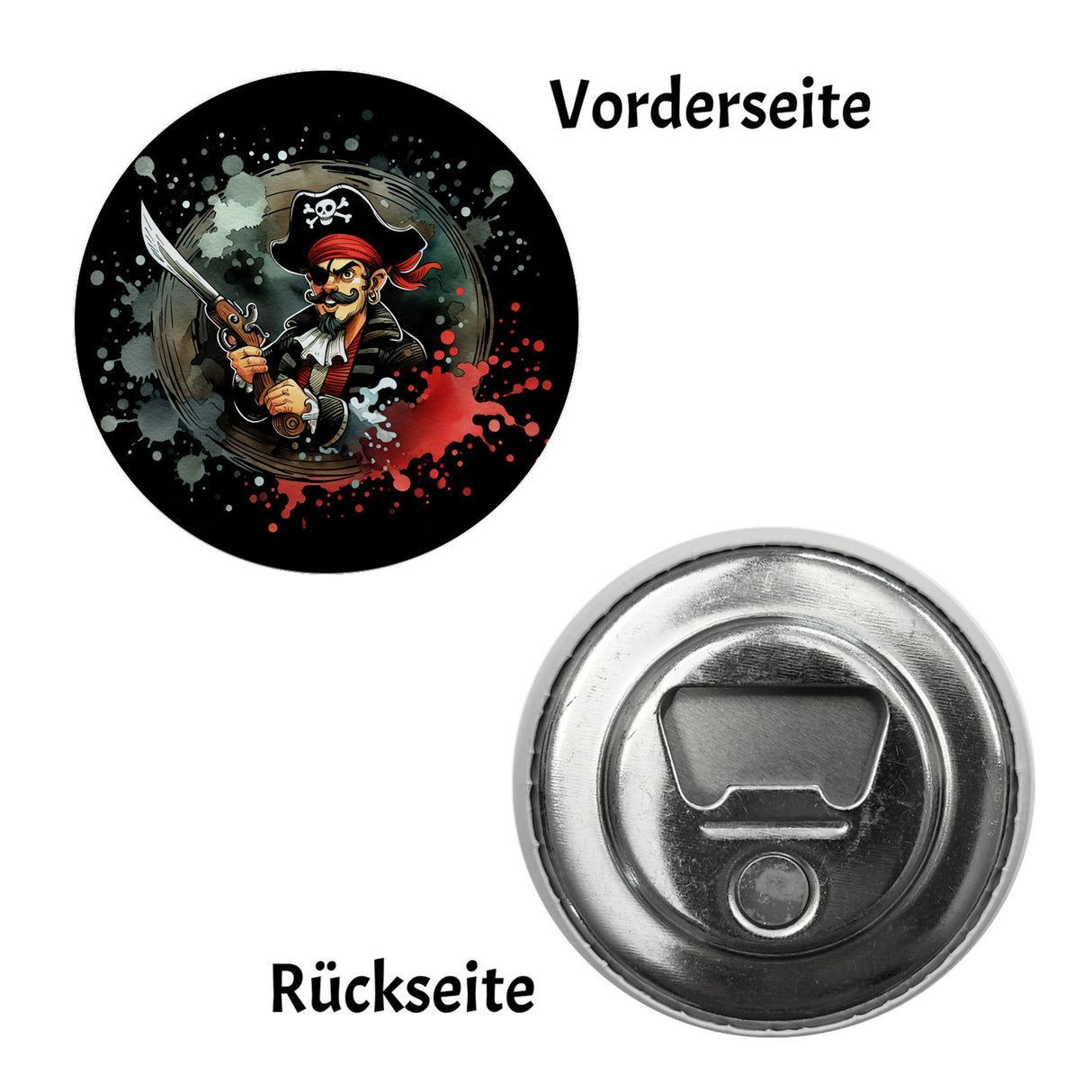 Pirat Magnet rund
