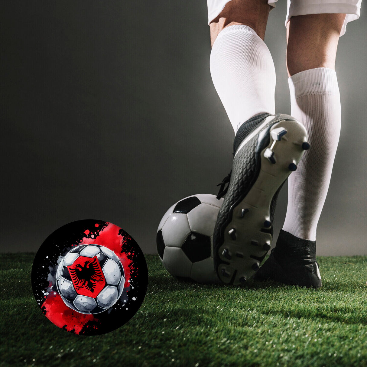 Fußball Albanien Magnet rund