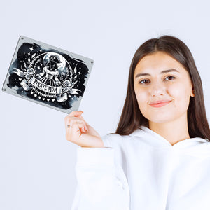 Piratenbraut Metallschild in 15x20 cm mit Spruch Pirate Mom