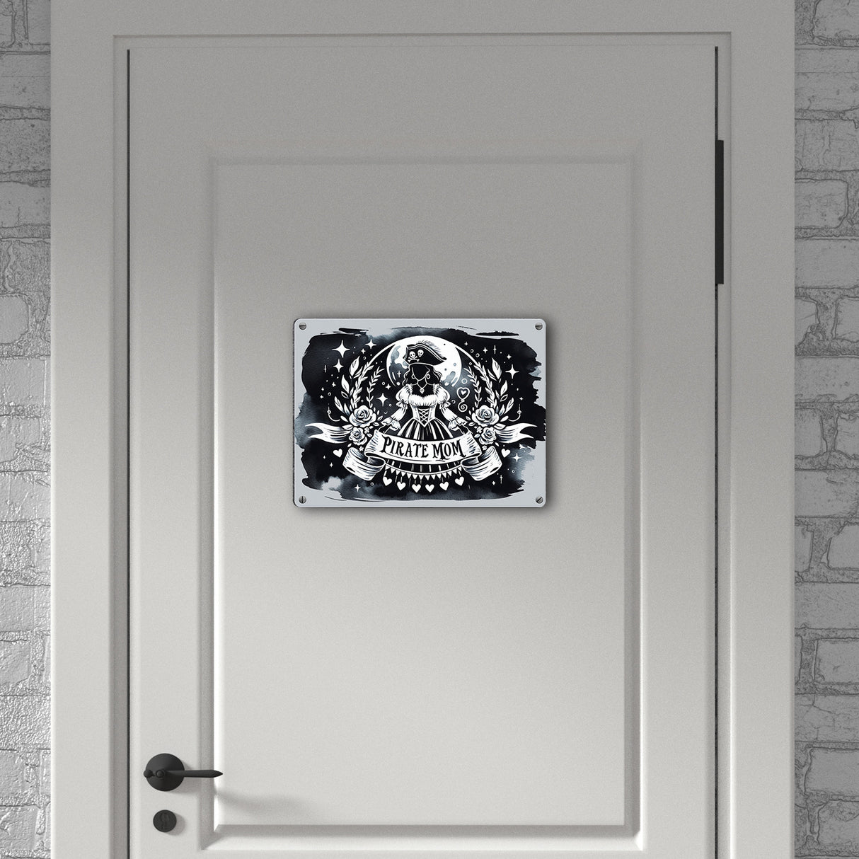 Piratenbraut Metallschild in 15x20 cm mit Spruch Pirate Mom