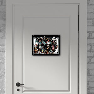 Triumphierende Piraten Metallschild in 15x20 cm