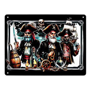 Triumphierende Piraten Metallschild in 15x20 cm