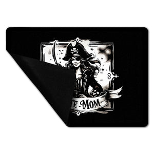 Piratenbraut mit Säbel Fußmatte in 35x50 cm ohne Rand mit Spruch Pirate Mom