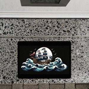 Piratenschiff auf hoher See Fußmatte in 35x50 cm ohne Rand