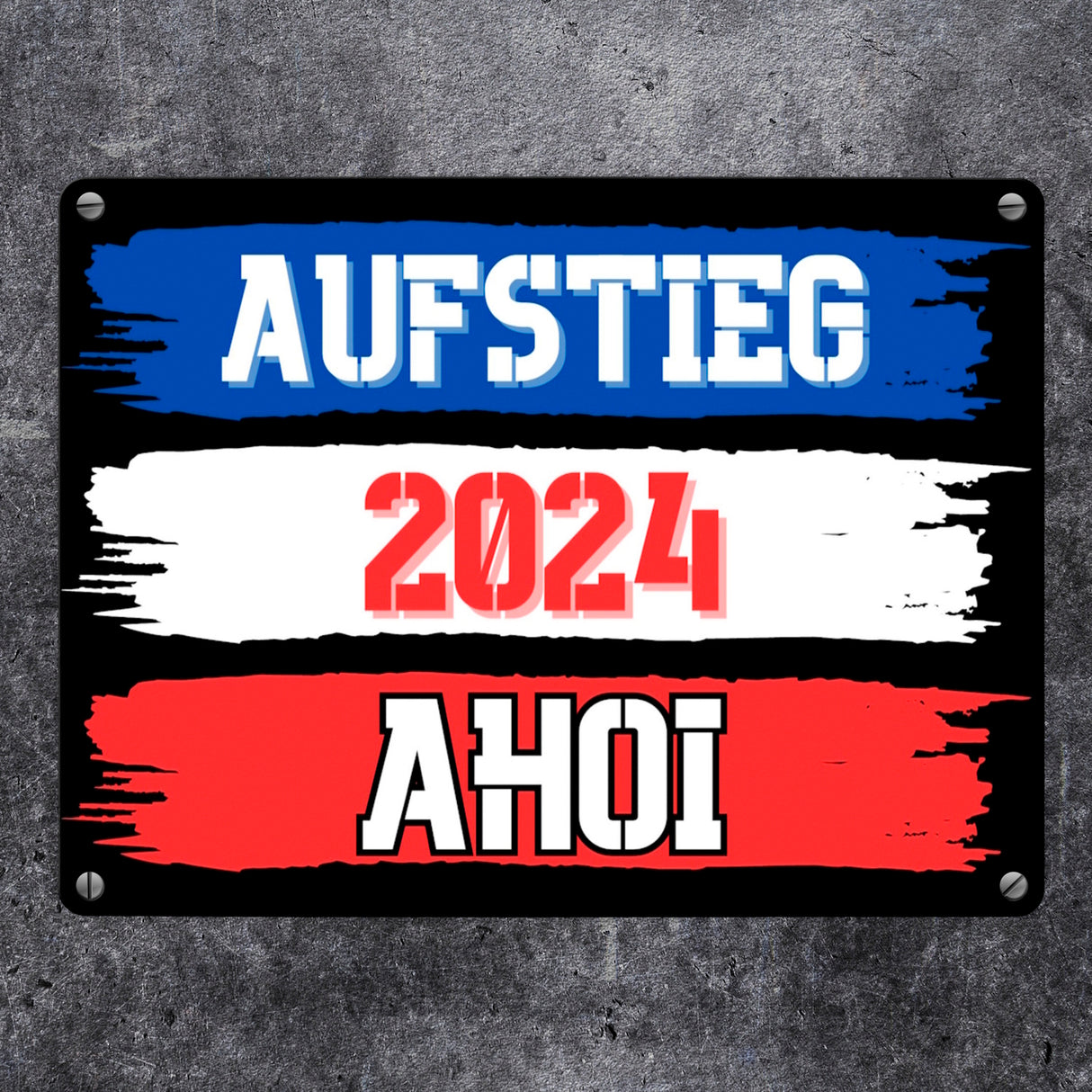 Kiel Aufstieg 2024 Metallschild in 15x20 cm mit Spruch Ahoi