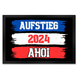 Kiel Aufstieg 2024 Fußmatte in 35x50 cm mit Spruch Ahoi