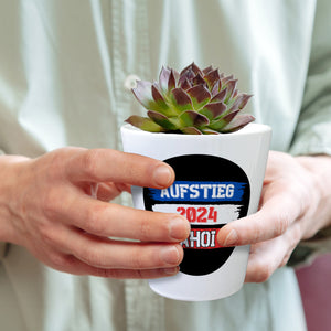 Kiel Aufstieg 2024 Blumentopf mit Spruch Ahoi