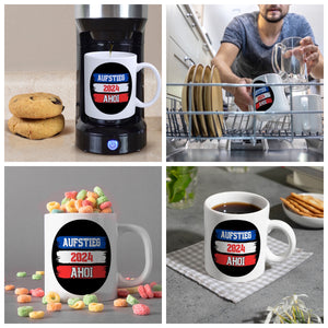 Kiel Aufstieg 2024 Kaffeebecher mit Spruch Ahoi