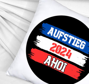 Kiel Aufstieg 2024 Kissen mit Spruch Ahoi