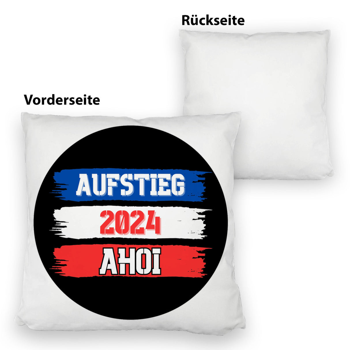 Kiel Aufstieg 2024 Kissen mit Spruch Ahoi