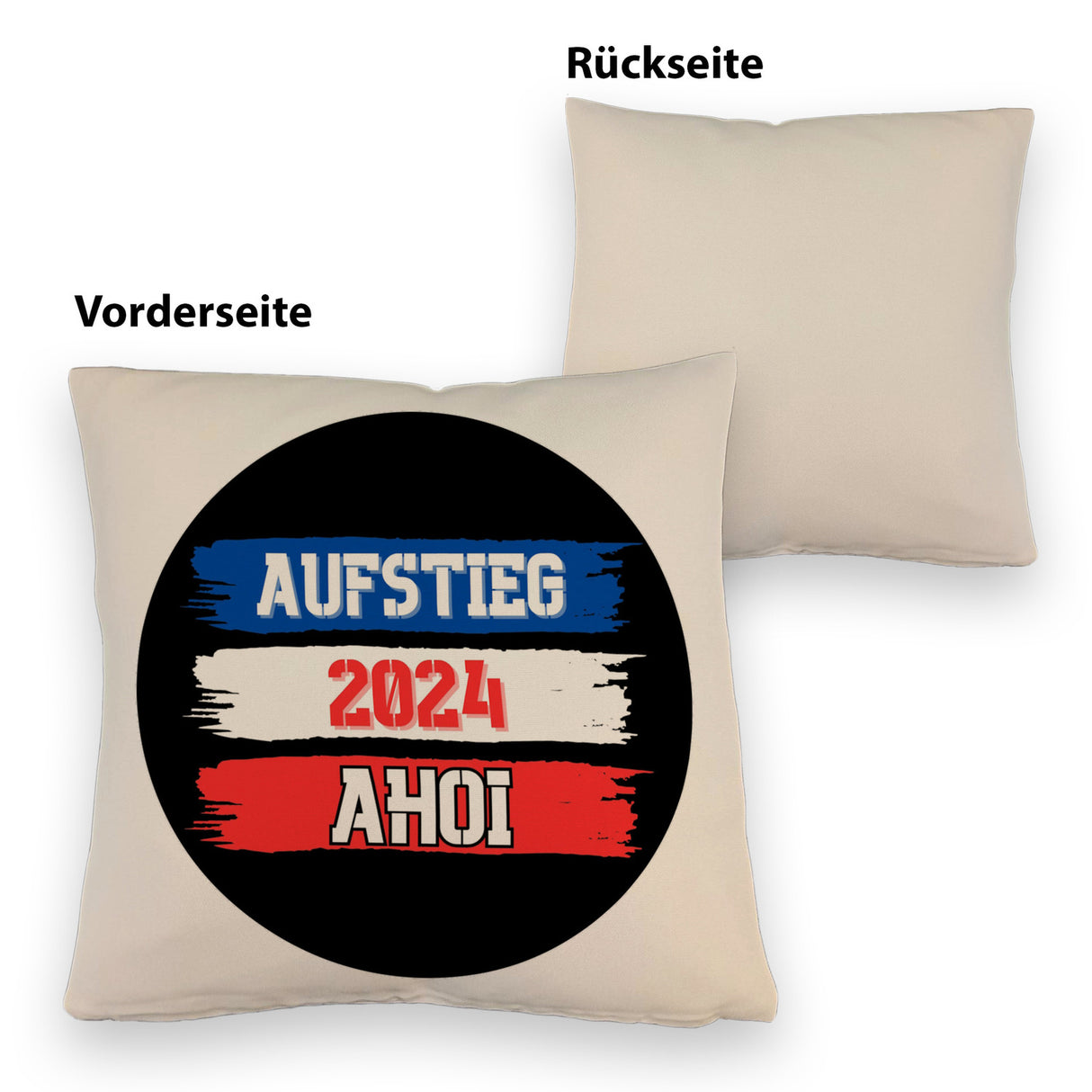 Kiel Aufstieg 2024 Kissen mit Spruch Ahoi