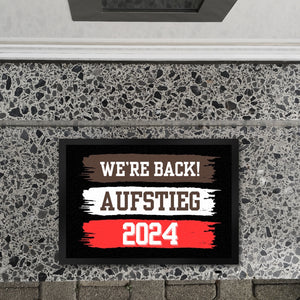 St. Pauli Aufstieg 2024 Fußmatte in 35x50 cm mit Spruch We're back